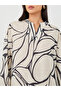 Print Long Sleeves Kaftan Knee-Length Dress - 4