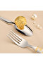 24-Piece Stainless Steel Cutlery Set Gold - 5