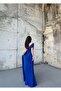 One-Shoulder Train Detail Designer Evening Dress - 3