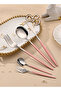 SUNHOME 30-Piece Stainless Steel Cutlery Set Pink/Silver - 4