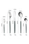 SUNHOME 30-Piece Stainless Steel Cutlery Set Green/Silver - 6