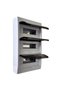 Polycarbonate panel, surface-mounted, 36 modules, 3 rows, IP50, Aledio