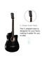 38 Inch Classical Guitar Kit With 6 Strings Gig Bag Tuner Picks Strap For Beginners Adults Kids - 4