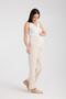 Işşil 4564-Flexible Abdominal Pregnant Clothing Loose Leg Fabric Pants - 2