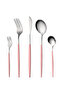 SUNHOME 30-Piece Stainless Steel Cutlery Set Pink/Silver - 7