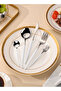 SUNHOME 30-Piece Stainless Steel Cutlery Set White/Silver - 3