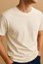 Off-White Plain Basic Semi Oversized Daily Wear Comfortable Ironing - 2