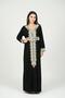 Ladies Printed Jalabiya - Full-Sleeve crepe Dress with belt - 2