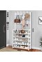 5 Layers Multi Layered Shoe Rack Floor to Floor Integrated Multi-Functional Clothes Rack Door Storag