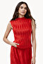 Waffle Textured High Neck Top