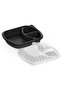 Black Base 3-Compartment Food Containers with Lids – Pack of 5 - 6
