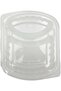 Black Base 2-Compartment Food Containers with Lids – 5 Pieces - 3