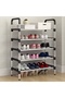 Household Steel Pipe Shoe Rack Dormitory 5-layer Dustproof Shoe Cabinet Storage Rack