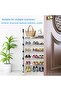 Household Steel Pipe Shoe Rack Dormitory 5-layer Dustproof Shoe Cabinet Storage Rack - 6