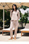 Women Solid V Neck Pure Cotton Shirt and Pyjama Set - 3