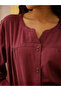 Women Solid Long Sleeve Pure Cotton Shirt and Pyjama Set - 4