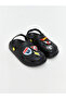 Black Printed Boys' Beach Sandals
