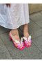 Fuchsia Skin (Butter) Pink Butterfly Heeled Women's Slippers - 2