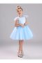 Girls' Eliz Model Tulle Sleeve Dress, Graduation Birthday Dress - 2
