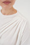 Women's Gathered Sandy Blouse 1005 - White - 2