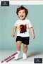 Children's Unisex “Samurai Masked Head“ Custom Printed Crew Neck T-Shirt - Shorts Set - 2