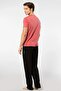 V-Neck T-Shirt and Pajama Set with Pockets, 50% Cotton 50% Modal - 4