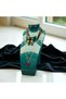 Necklace Stand Acrylic -Jewelry Display and Storage Stand Turquoise Set of 2 - 2