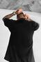 Men's Black Optimistic Oversize Salas Boyfriend T-Shirt - 2