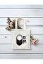 On Off Button Patterned Cloth Bag