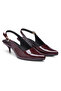 Plain Pointed Toe Kitten Heel Slingback Shoes - 4