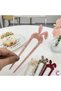 Pink Girl's Bun Barrette with Cute Rabbit Ears Acetate - Women's Stick Barrette Hair Bun Stick - 2