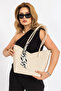 Women's Hand and Shoulder Bag with Stylish Accessory Detail - 6