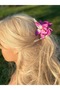 Trend Exotic Artificial Orchid Flower Transparent Clothespin Buckle Transition Fuchsia Pink - 3