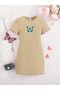 Butterfly Printed Short Sleeve Dress