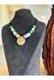 Green White Gold Murano Glass Beads Necklace - 2