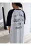 Women's Great Power Printed Raglan Sleeve T-shirt Dress/tunique - 2