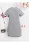Butterfly Printed Short Sleeve Dress - 2