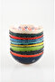 Handmade Dark Blue Tulip Motif 20 cm Ceramic Bowl - 5