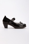 Black Patent Leather Girl's Wedding Evening Dress Shoes - 3