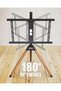 Tripod TV Stand with Swivel & Tilt, Wooden Tripod Base for 32-65 Inch Screens, Corner Floor TV - 3