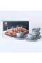 200 ml Grey Variegated Point Ceramic Glaze Craft Coffee Cup And Saucer - 2