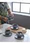 200 ml Grey Variegated Point Ceramic Glaze Craft Coffee Cup And Saucer - 4