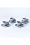 200 ml Grey Variegated Point Ceramic Glaze Craft Coffee Cup And Saucer