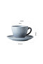 200 ml Grey Variegated Point Ceramic Glaze Craft Coffee Cup And Saucer - 7