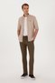 Men's Slim Fit Mink Canvas Trousers 50300436-Vr052