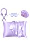6 Piece Satin Sleeping Set Pillowcase with Sponge Night Heat Free Hair Styling Natural Curling Hair Roller