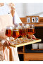 6-Pieces 430 ml Creative European Diamond Shaped High Foot Glass Juice Cup - 5