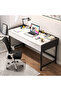 Marble Texture Desk Desk With Double Drawers 80*40*80cm - 3