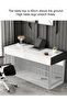 Marble Texture Desk Desk With Double Drawers 80*40*80cm - 4