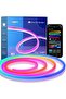 N1 AI Smart Rainbow Neon Light Strip 6M, 96 LEDs/M, Work with Alexa, Google Home, Music Sync, - 2
